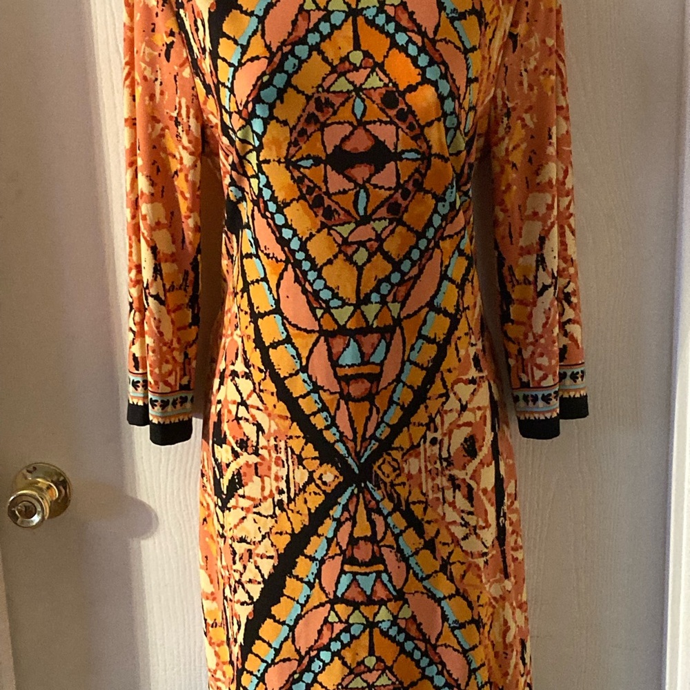 Vibrant Multicolor Geometric Dress